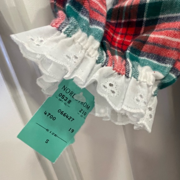 Vintage NWTLanz of Salzburg 100% cotton flannel Xmas nightgown eyelet size SMALL - Picture 3 of 7